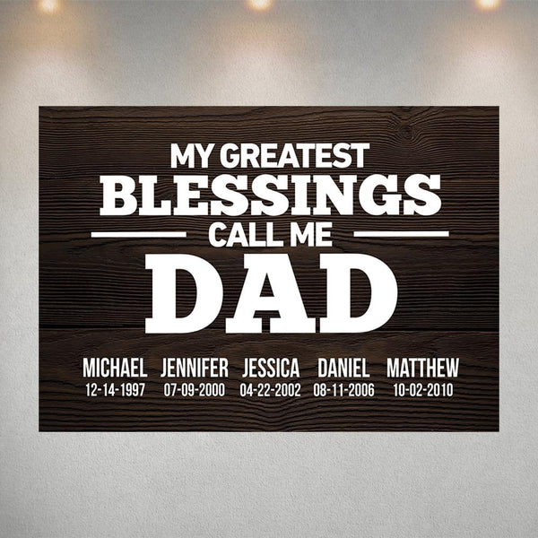 Dad Greatest Blessings Poster