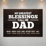 Dad Greatest Blessings Poster