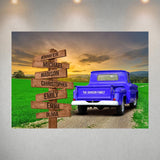 Old Truck Multi-Names Poster