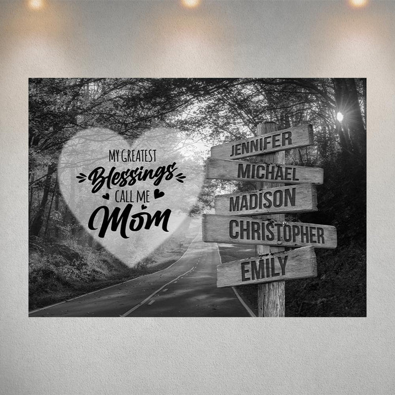 Autumn Road - Call Me Mom Multi-Names Poster