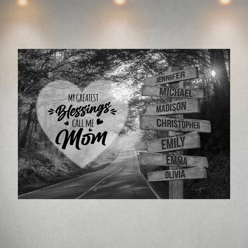 Autumn Road - Call Me Mom Multi-Names Poster