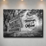 Autumn Road 2 - Call Me Mom Multi-Names Premium Canvas