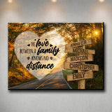 Autumn Road Heart Color Saying 5 Multi-Names Premium Canvas