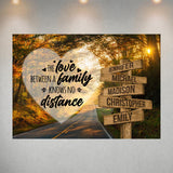 Autumn Road Heart Color Saying 5 Multi-Names Poster
