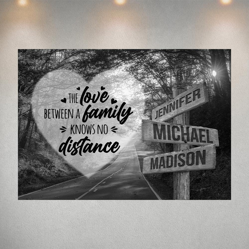 Autumn Road Heart Saying 5 Multi-Names Poster