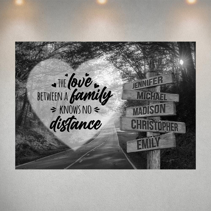 Autumn Road Heart Saying 5 Multi-Names Poster