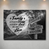 Autumn Road Heart Saying 2 Multi-Names Premium Canvas