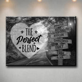 Autumn Road Heart Saying 4 Multi-Names Premium Canvas