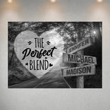 Autumn Road Heart Saying 4 Multi-Names Poster