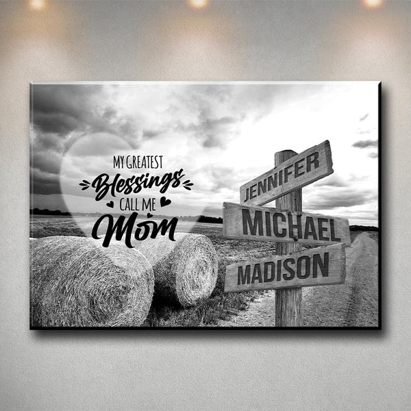 Country Road - Call Me Mom Multi-Names Premium Canvas