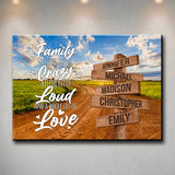 Dirt Road Color Saying 2 Multi-Names Premium Canvas