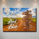 Dirt Road Color Saying 2 Multi-Names Premium Canvas