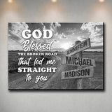 Dirt Road - God Blessed Multi-Names Premium Canvas