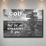 Dirt Road - God Blessed Multi-Names Premium Canvas