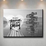 Lake Dock - Call Me Mom Multi-Names Premium Canvas