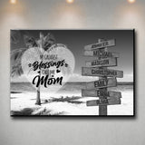 Ocean Breeze - Call Me Mom Multi-Names Premium Canvas