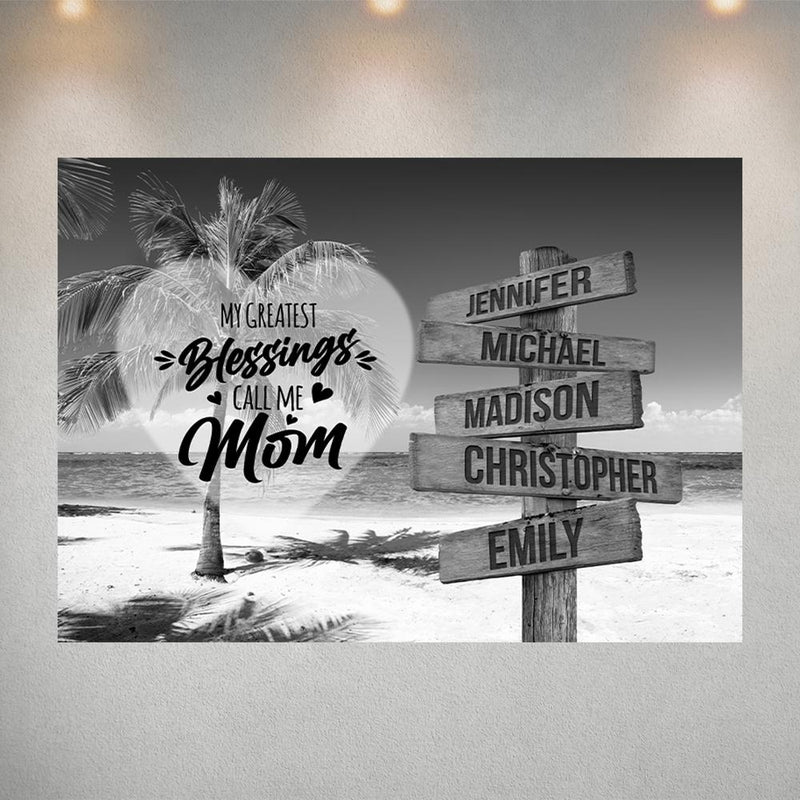 Ocean Breeze - Call Me Mom Multi-Names Poster