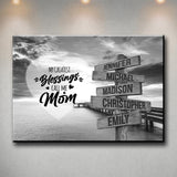 Ocean Dock - Call Me Mom Multi-Names Premium Canvas