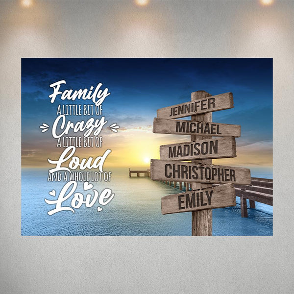 Ocean Dock Color Saying 2 Multi-Names Poster