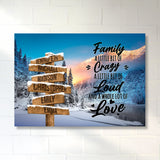 Winter Mountain Saying 2 Multi-Names Premium Canvas