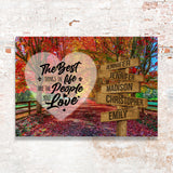 Autumn Red Road Saying 3 Multi-Names Premium Canvas