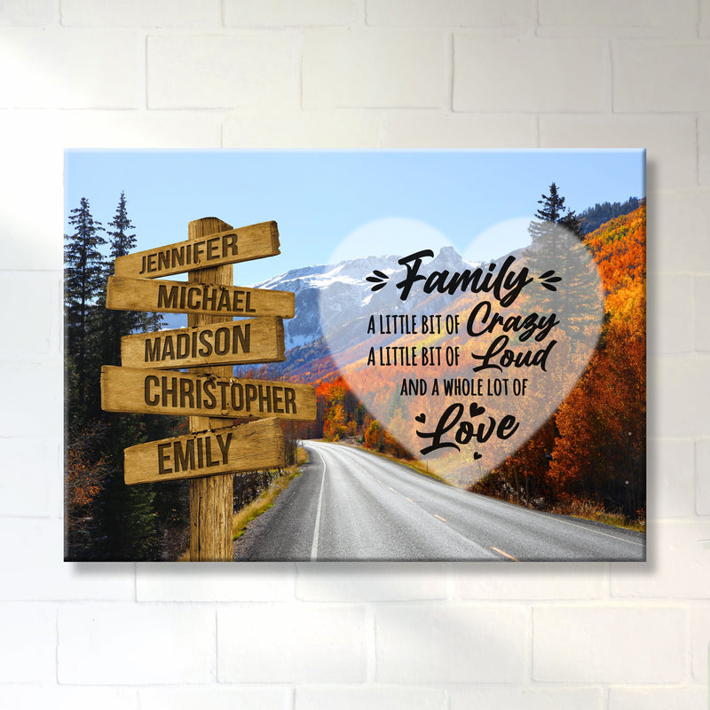 Autumn Mountain Saying 2 Multi-Names Premium Canvas