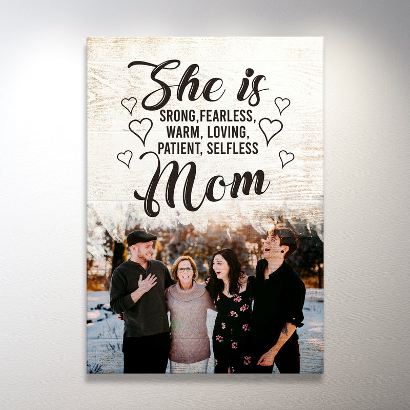 She Is Mom Premium Canvas