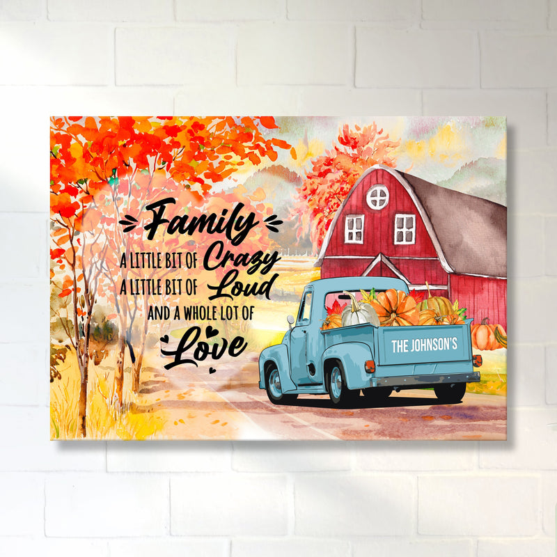 Old Truck Barn Art Saying 2 Premium Canvas