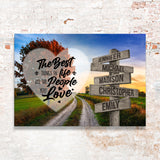 Autumn Country Road Saying 3 Multi-Names Premium Canvas