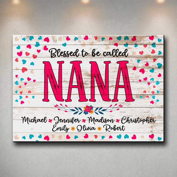 Blessed To Be Nana Premium Canvas