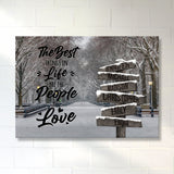 Winter Path Saying 3 Multi-Names Premium Canvas