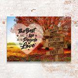 Autumn Big Oak Saying 3 Multi-Names Premium Canvas