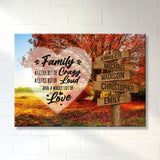 Autumn Big Oak Saying 2 Multi-Names Premium Canvas