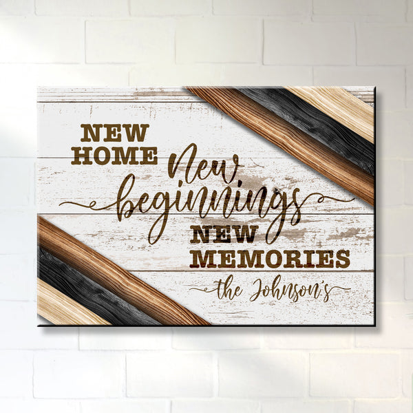 New Home New Beginnings Premium Canvas