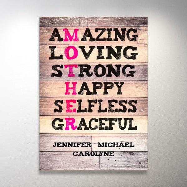 Mother Words Premium Canvas