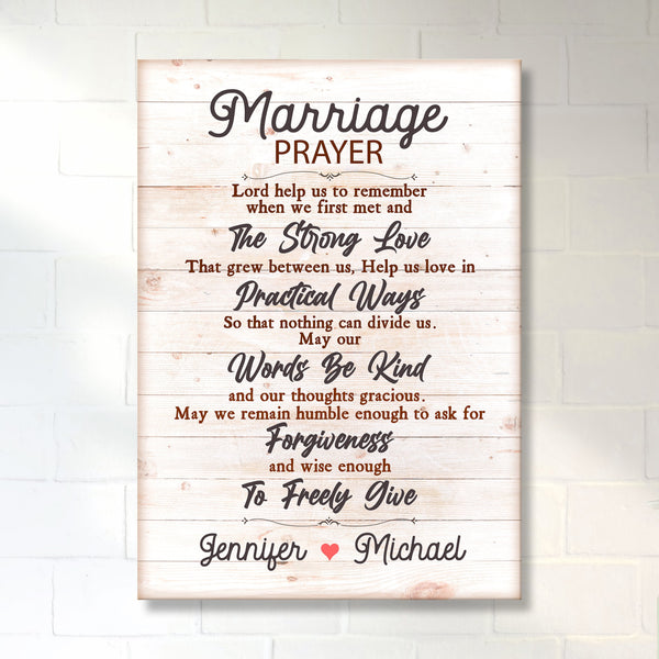 Marriage Prayer Premium Canvas