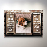 Dog Best Friend Shutters Premium Canvas