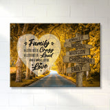 Autumn Yellow Road Saying 2 Multi-Names Premium Canvas