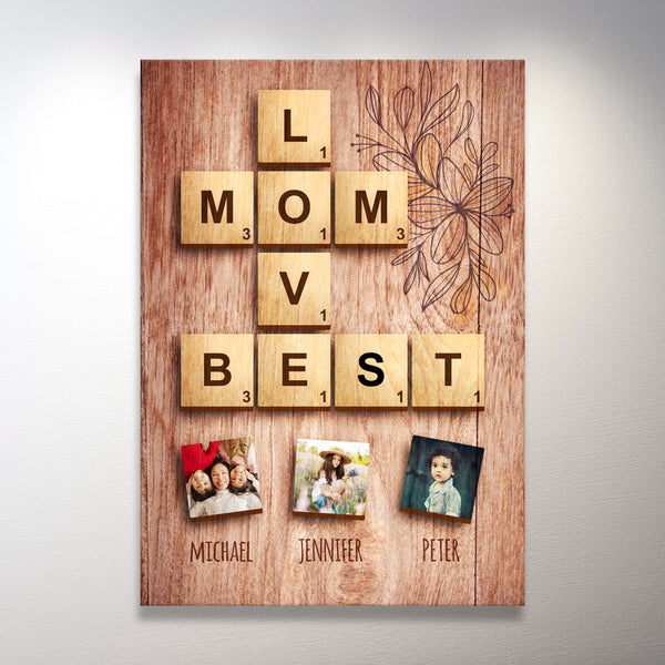 Mom Scrabble Premium Canvas