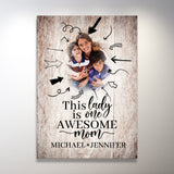 This Lady Is One Awesome Mom Premium Canvas