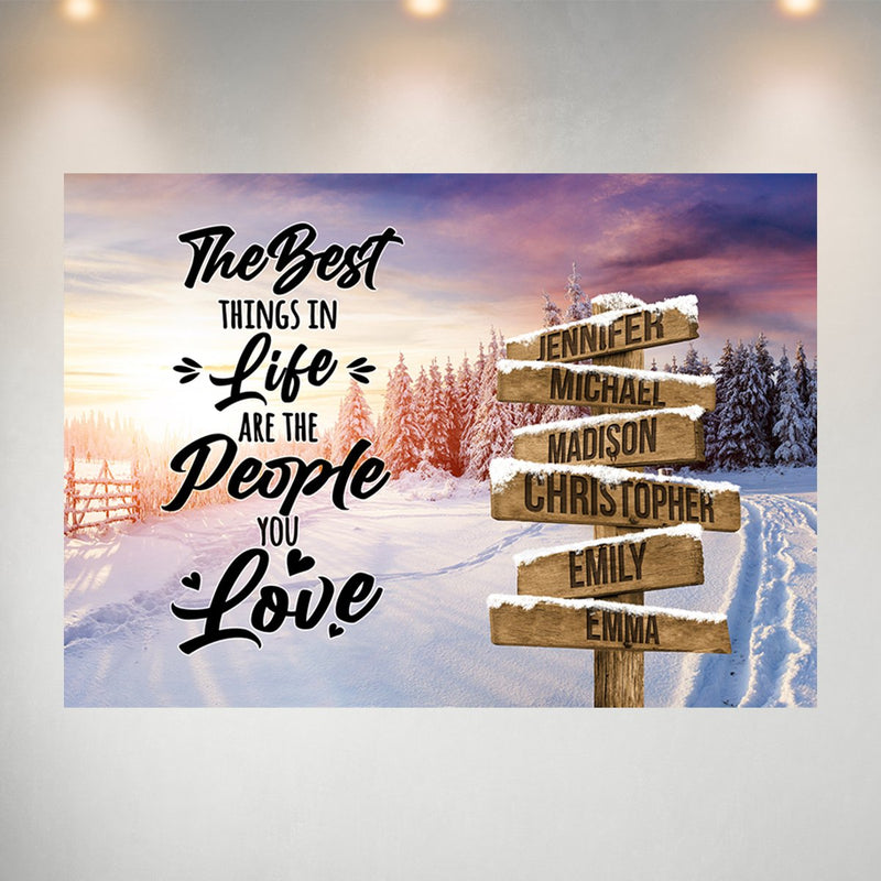 Winter Tree Path Saying 3 Multi-Names Poster