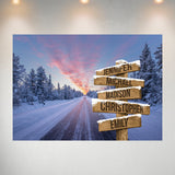 Winter Dawn Road Multi-Names Poster