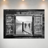 Lake Dock Wood Shutters Saying 3 Poster