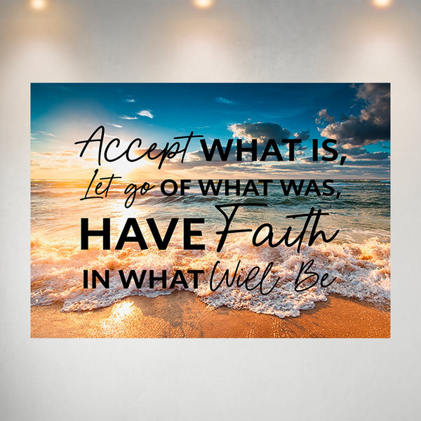 Faith Accept - Ocean Sunset Poster