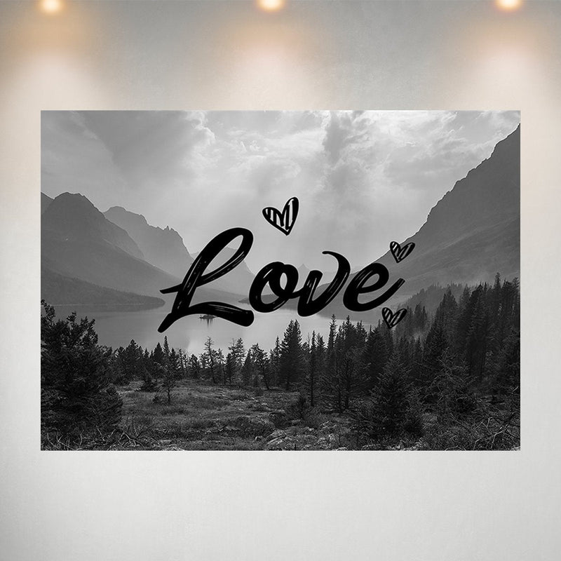 Mountain Range Love Poster