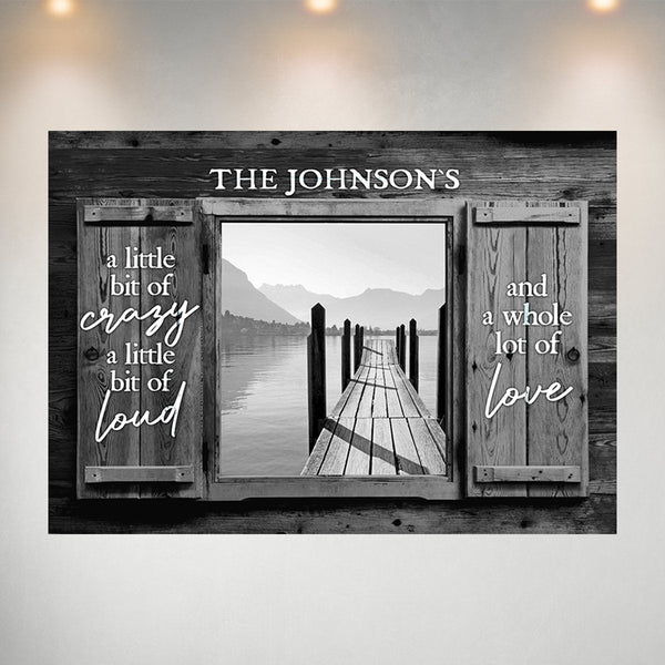 Lake Dock Wood Shutters Saying 2 Poster