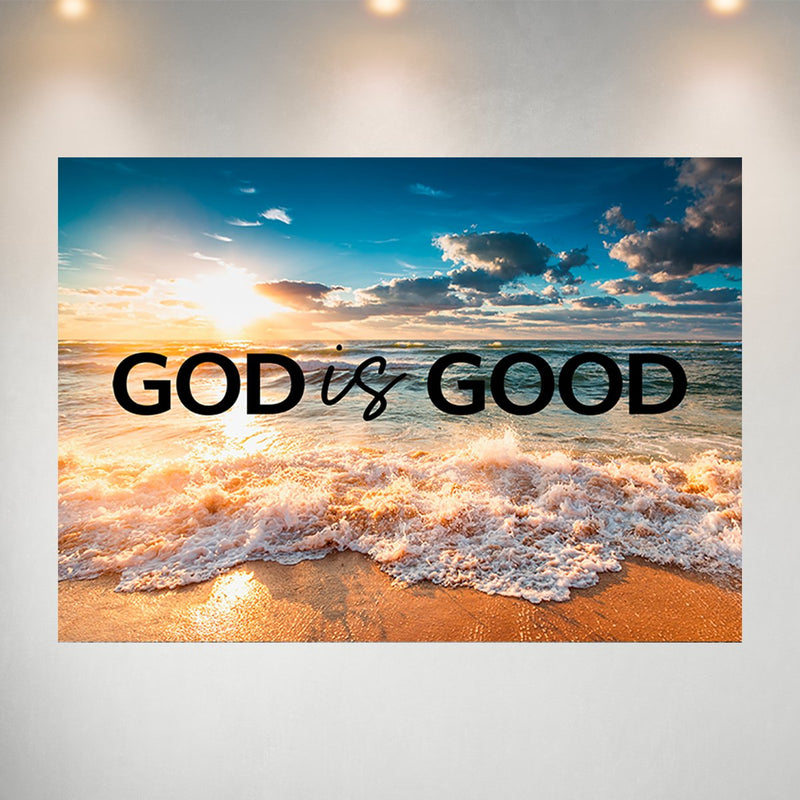 God is Good - Ocean Sunset Poster