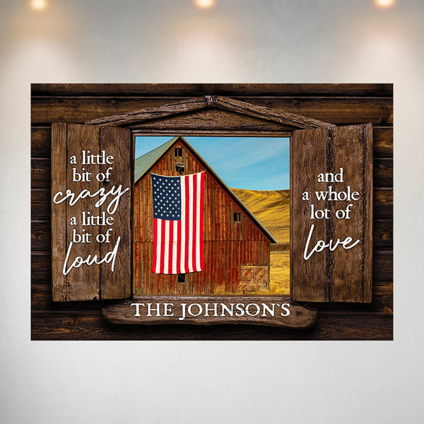 American Barn Color Wood Shutters Saying 2 Poster