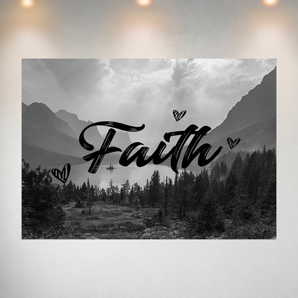 Mountain Range Faith Poster