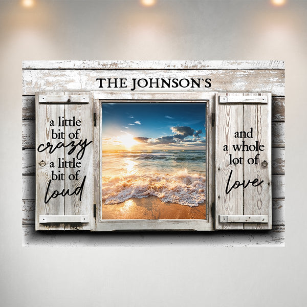 Ocean Sunset Color Wood Shutters Saying 2 Poster